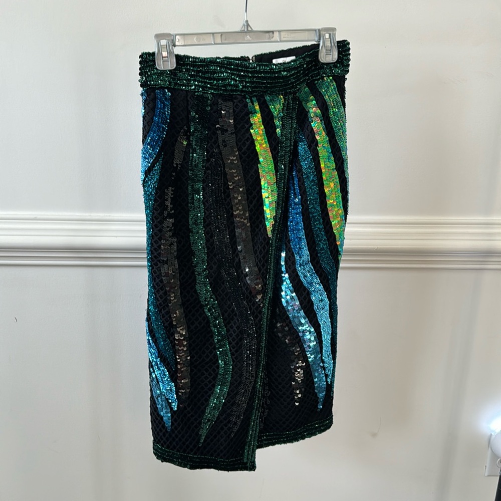 Sequin multicolored midi skirt by asos. US size 6